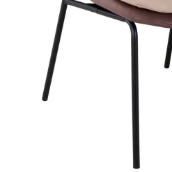 Kunstleder Stuhl in Beige und Hellbraun - Buhama