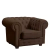 Kunstledersessel im Chesterfield Look - Cementa