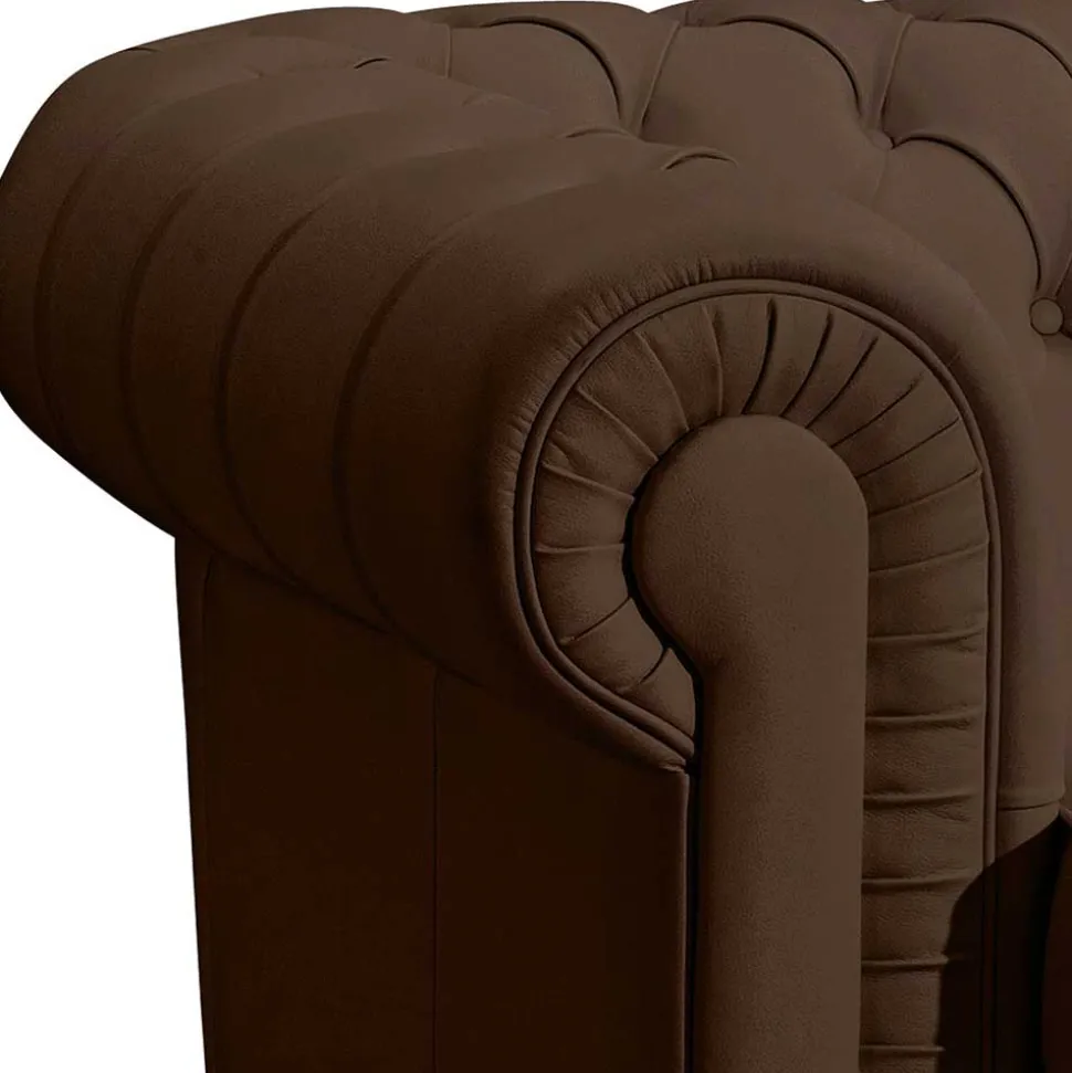 Kunstledersessel im Chesterfield Look - Cementa