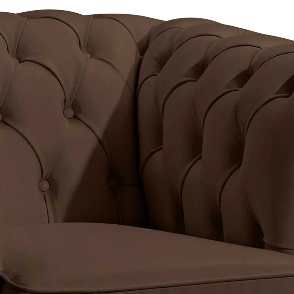 Kunstledersessel im Chesterfield Look - Cementa