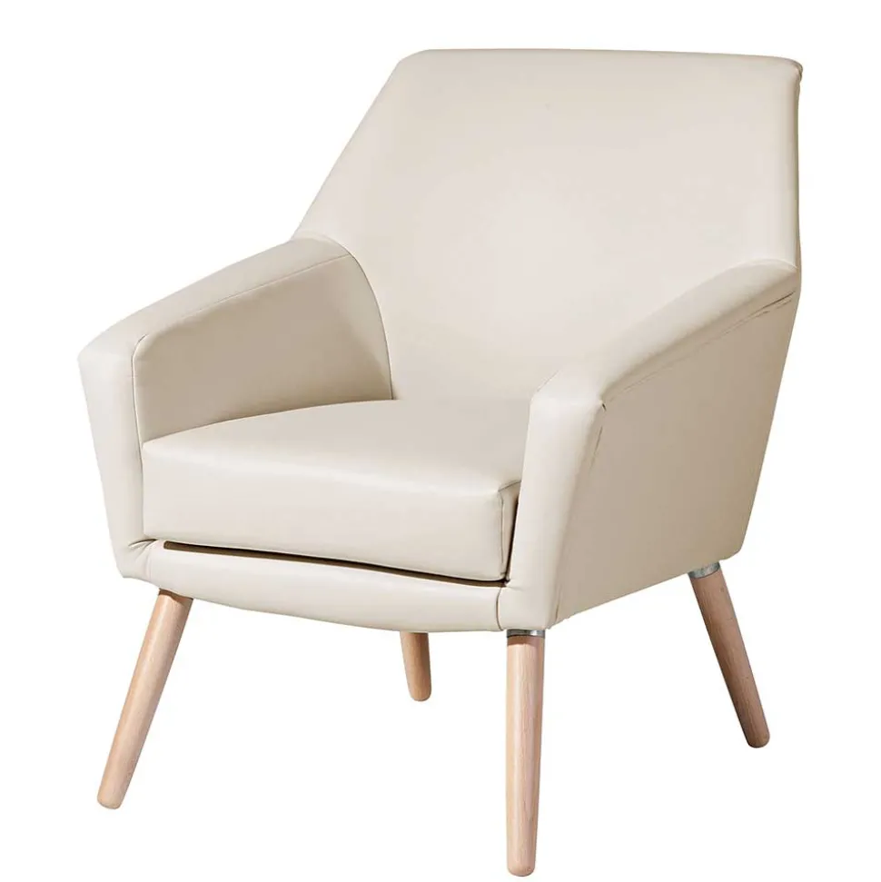 Kunstledersessel in Beige - Dave