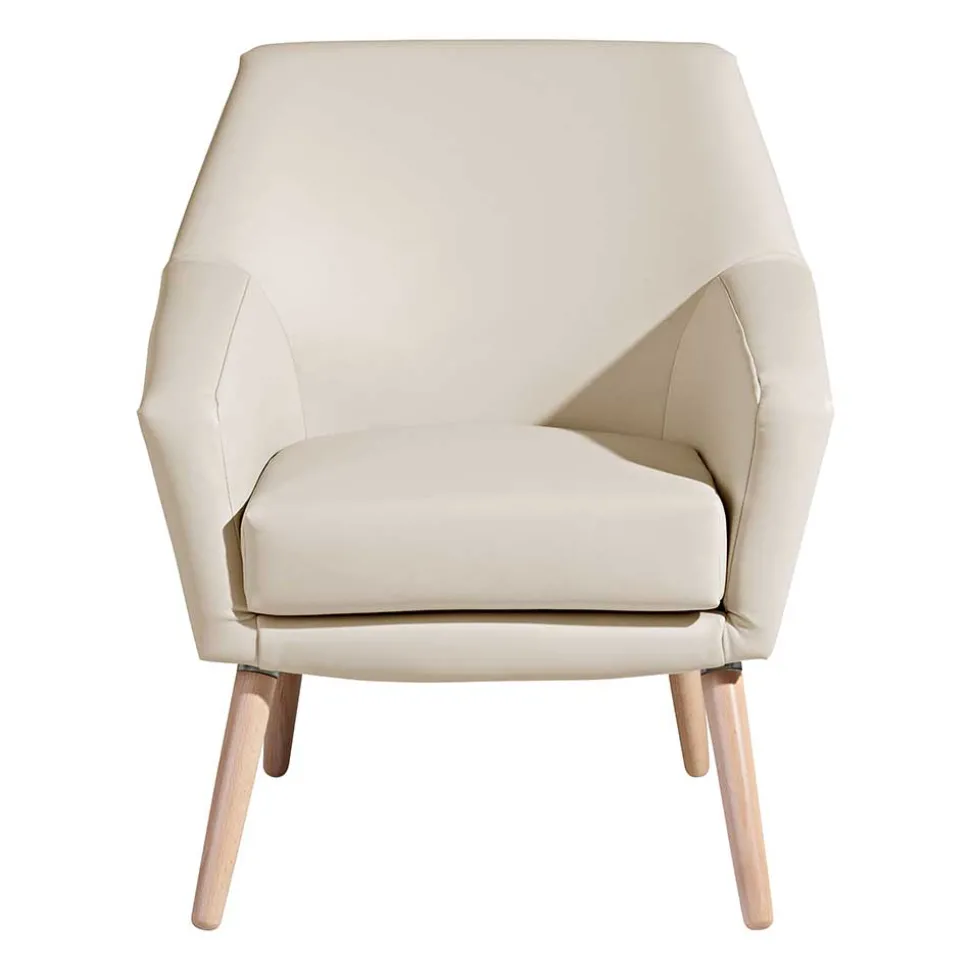 Kunstledersessel in Beige - Dave