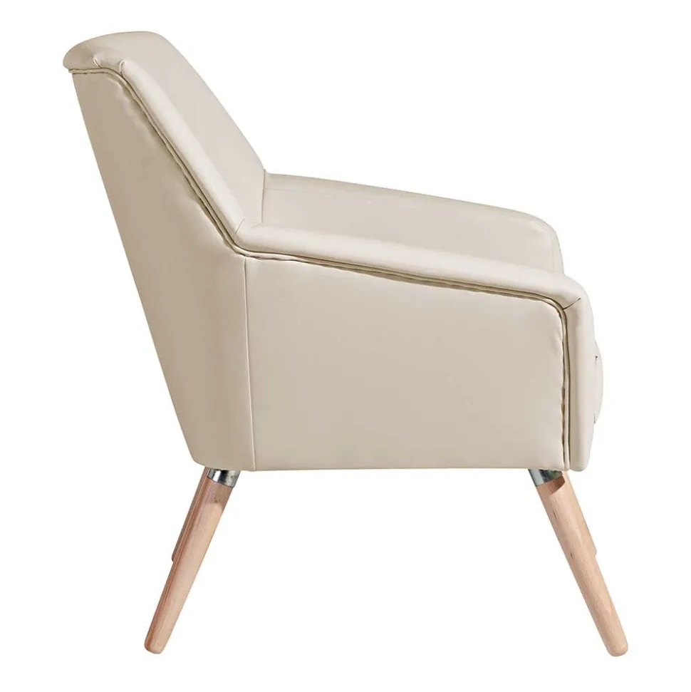 Kunstledersessel in Beige - Dave