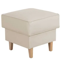 Kunstledersessel in Beige mit Buche Natur - Charleen