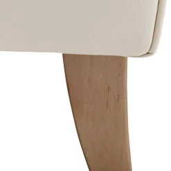 Kunstledersessel in Beige mit Buche Natur - Charleen