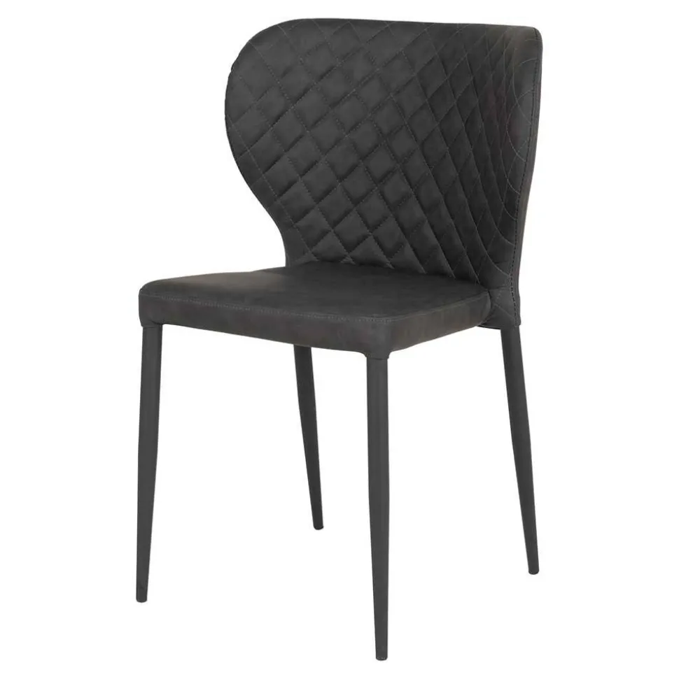 Kunstlederstühle mit Rauten Steppung - Trendenca (4er Set)