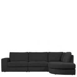 L Sofa aus Webstoff in Anthrazit - Jilatov