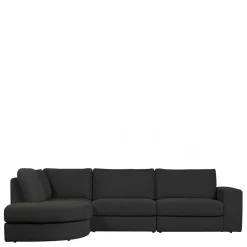 L Sofa aus Webstoff in Anthrazit - Jilatov