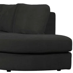 L Sofa aus Webstoff in Anthrazit - Jilatov