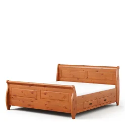 Landhaus Bett in 140x200 mit Schubladen - Lusanne