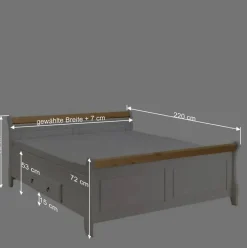 Landhaus Doppelbett & Nachtkommoden - Oradea (dreiteilig)