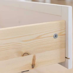 Landhaus Highboard in Weiß & Kiefer Natur - Saluts