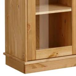 Landhaus Highboard Vitrine aus Kiefer - Goro
