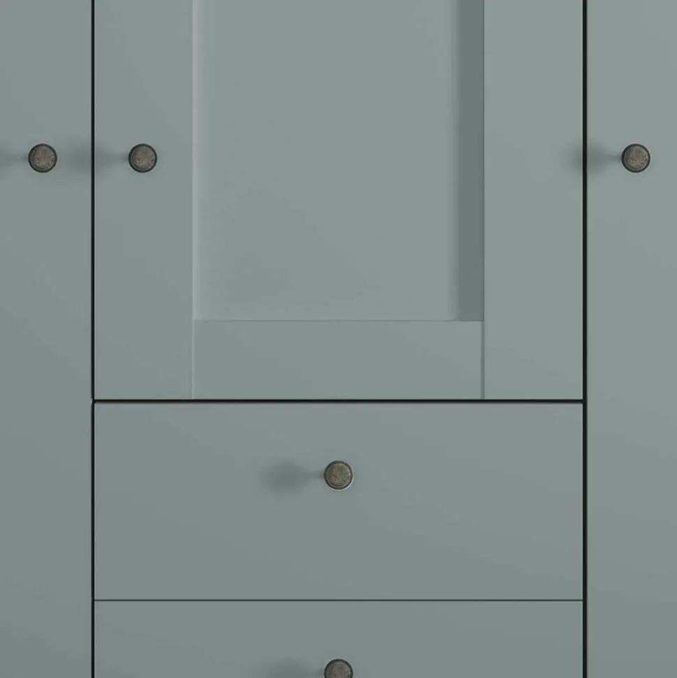 Landhaus Kleiderschrank in Graugrün - Rajavo