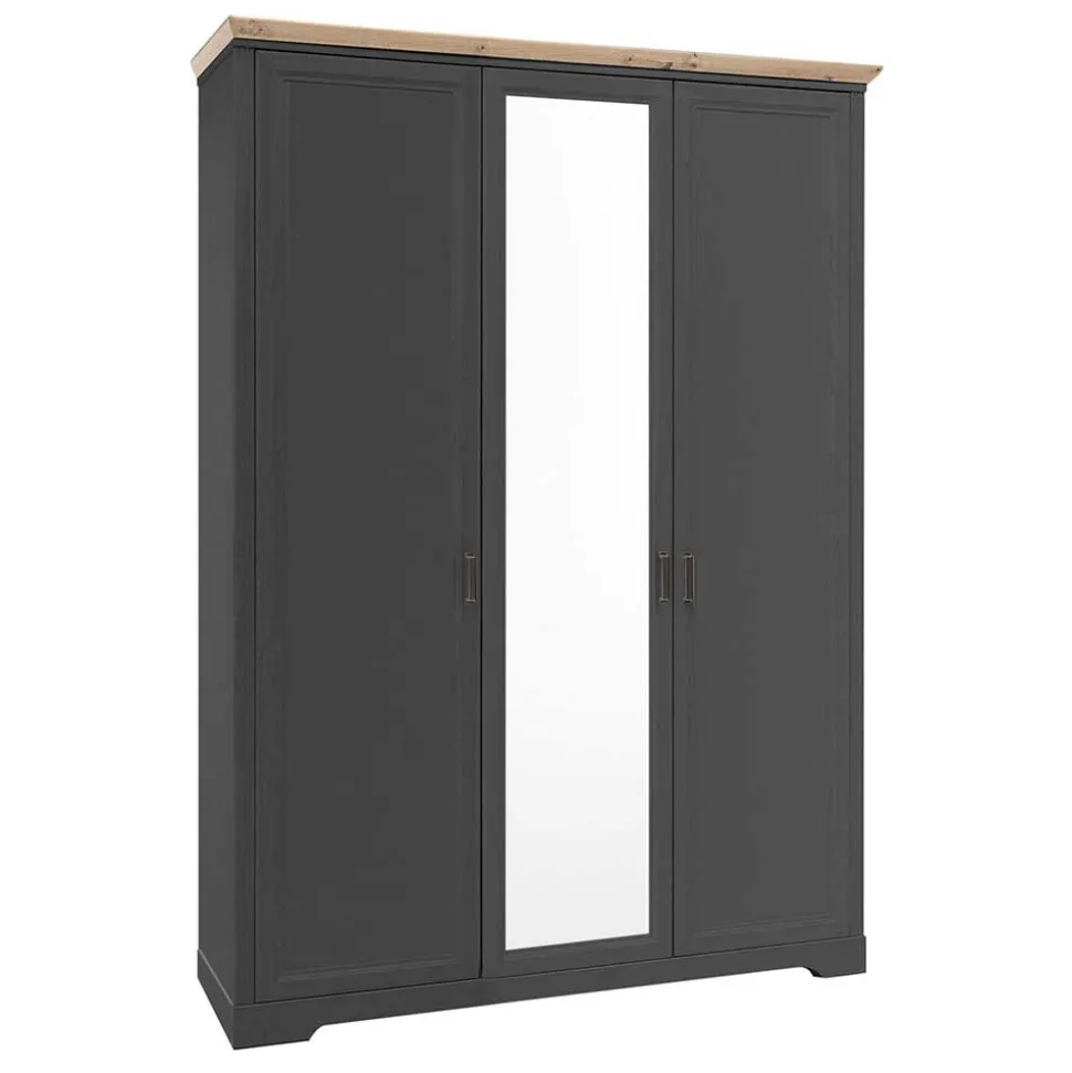 Landhaus Kleiderschrank mit Spiegel - Zenuvra