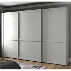 Landhaus Kleiderschrank mit drei Schwebetüren - Flinn