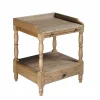 Landhaus Nachttisch in teilmassiver Eiche Vintage Taunton mit Schublade