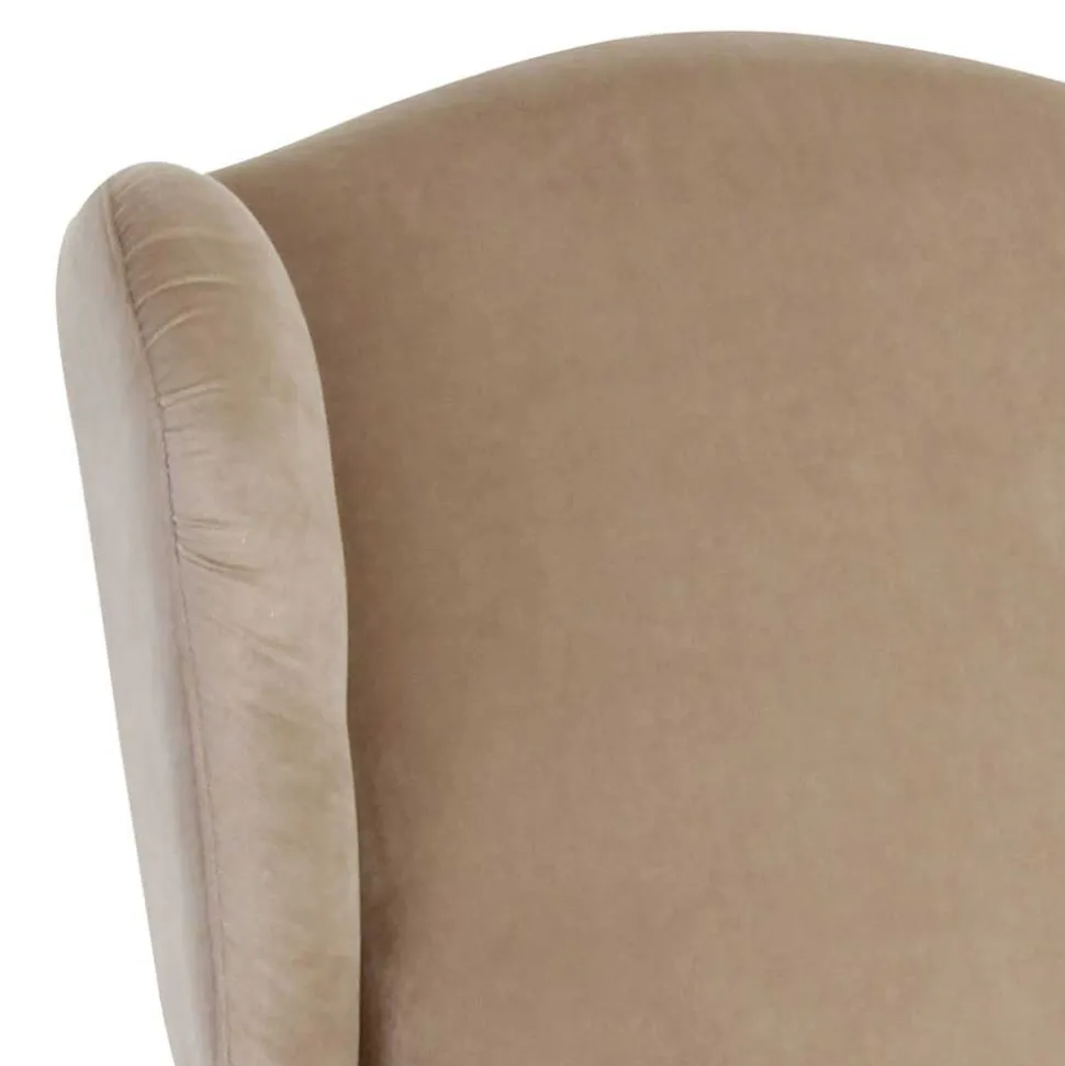 Landhaus Ohrensessel in Beige und Buche - Passe