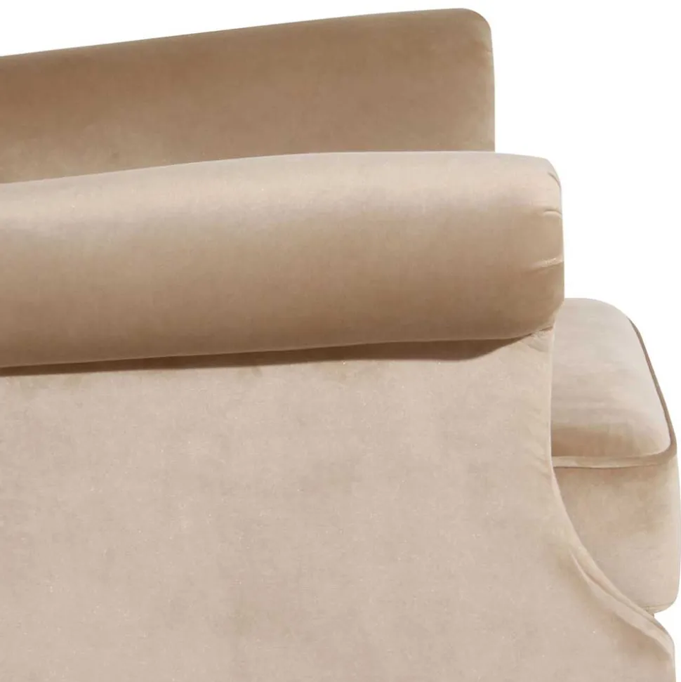 Landhaus Ohrensessel in Beige und Buche - Passe