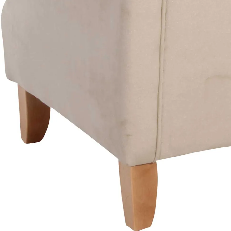 Landhaus Ohrensessel in Beige und Buche - Passe