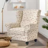 Landhaus Ohrensessel mit Romantik Blumen Muster - Clean