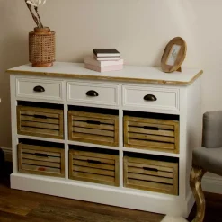 Landhaus Sideboard Calavon mit Körben