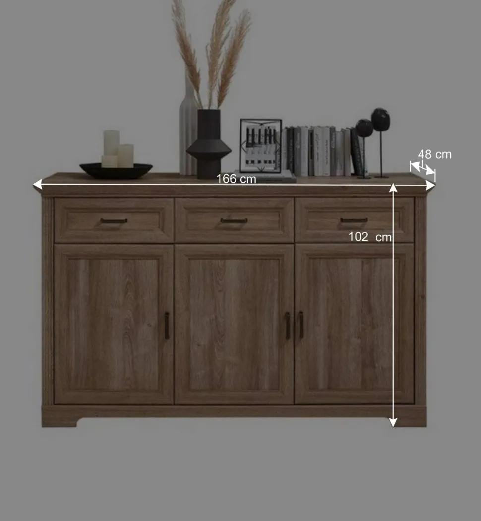 Landhaus Sideboard in Eiche Optik - Barack