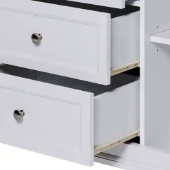 Landhaus Sideboard in Weiß und Eiche - Smaly