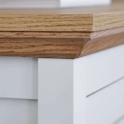 Landhaus Sideboard in Weiß und Eiche - Smaly