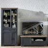 Landhaus TV Board & Vitrine Set - Thumbs (zweiteilig)