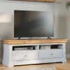 Landhaus TV Board in Weiß & Kiefer Natur - Saluts