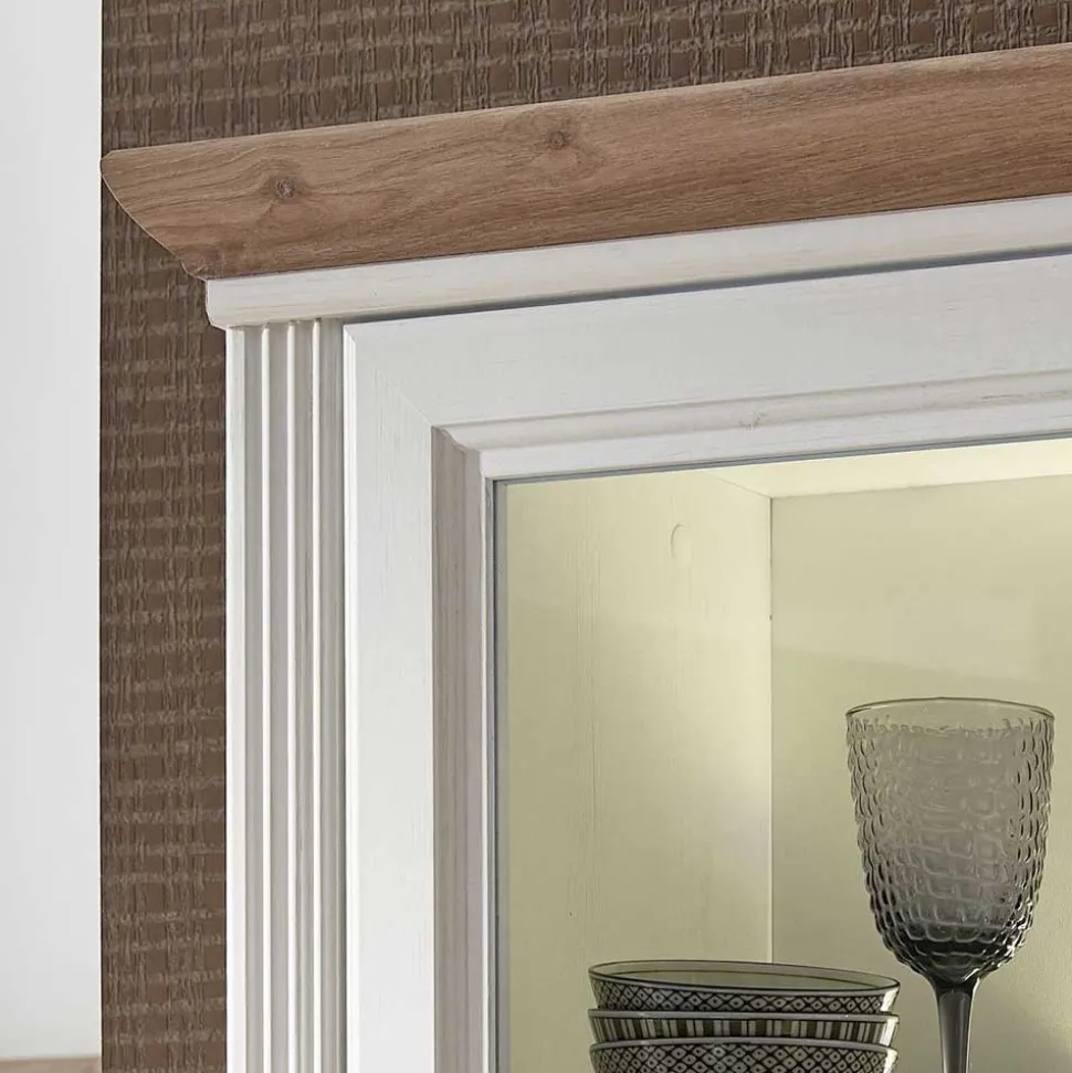 Landhaus Vitrine & TV Board - Sinolita (zweiteilig)