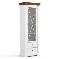 Landhaus Vitrine aus Kiefer zweifarbig - Zalya