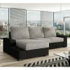 L-Design Schlafcouch in Beigegrau und Schwarz - Rosch