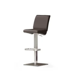 Leder Barhocker Bordana in Braun