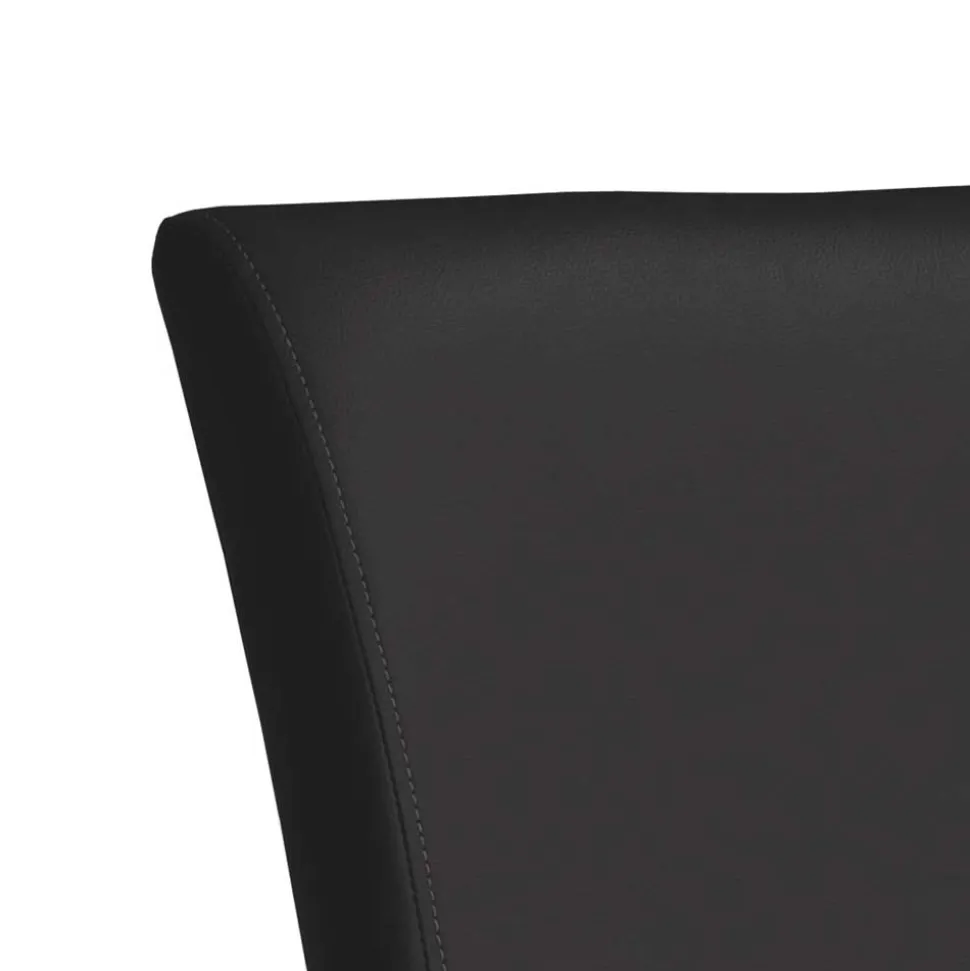 Leder Barhocker Copa in Schwarz