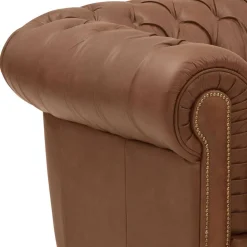 Leder Polstergarnitur Chesterfield - Gonron (dreiteilig)