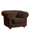 Leder-Polstersessel im Chesterfield Style - Cementa