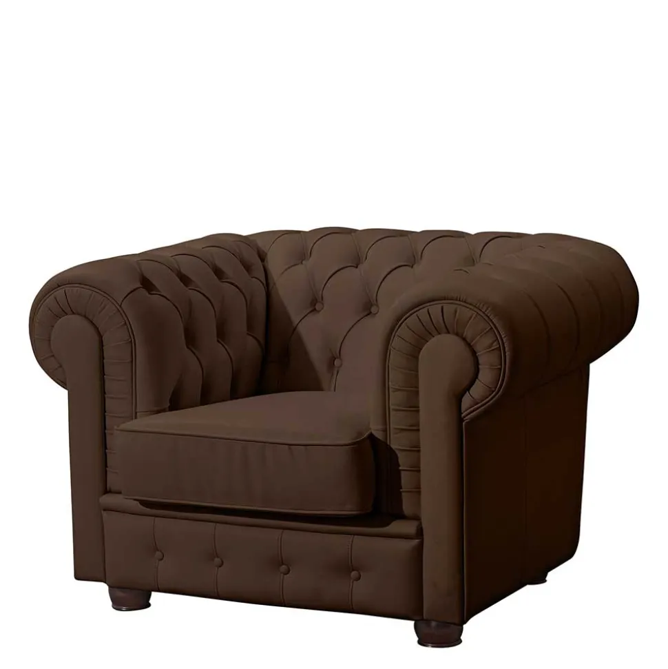 Leder-Polstersessel im Chesterfield Style - Cementa