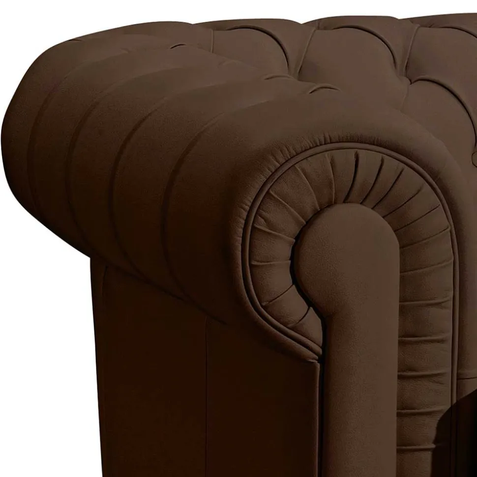 Leder-Polstersessel im Chesterfield Style - Cementa