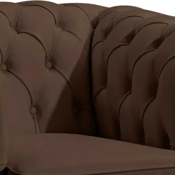 Leder-Polstersessel im Chesterfield Style - Cementa