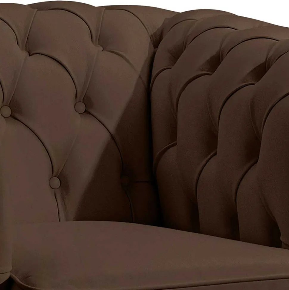 Leder-Polstersessel im Chesterfield Style - Cementa