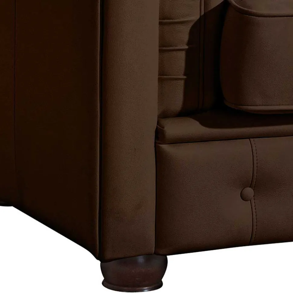 Leder-Polstersessel im Chesterfield Style - Cementa