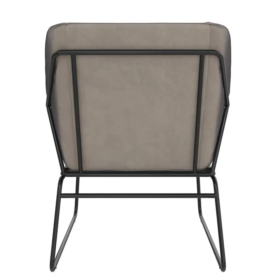 Loft Style Sessel in Grau Samt - Maric