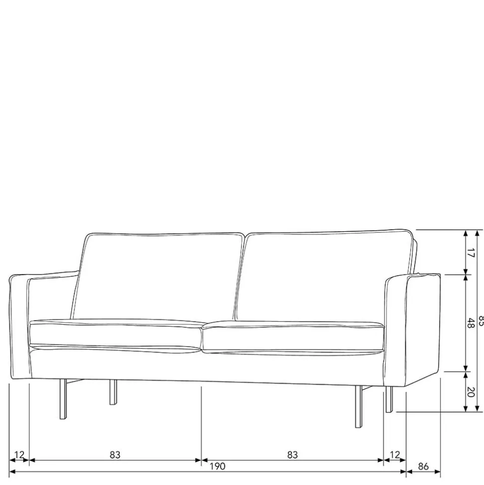 Loungecouch Adira in Cognac Braun