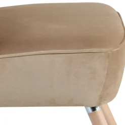 Loungesessel in Beige und Buche Natur - Lianzo