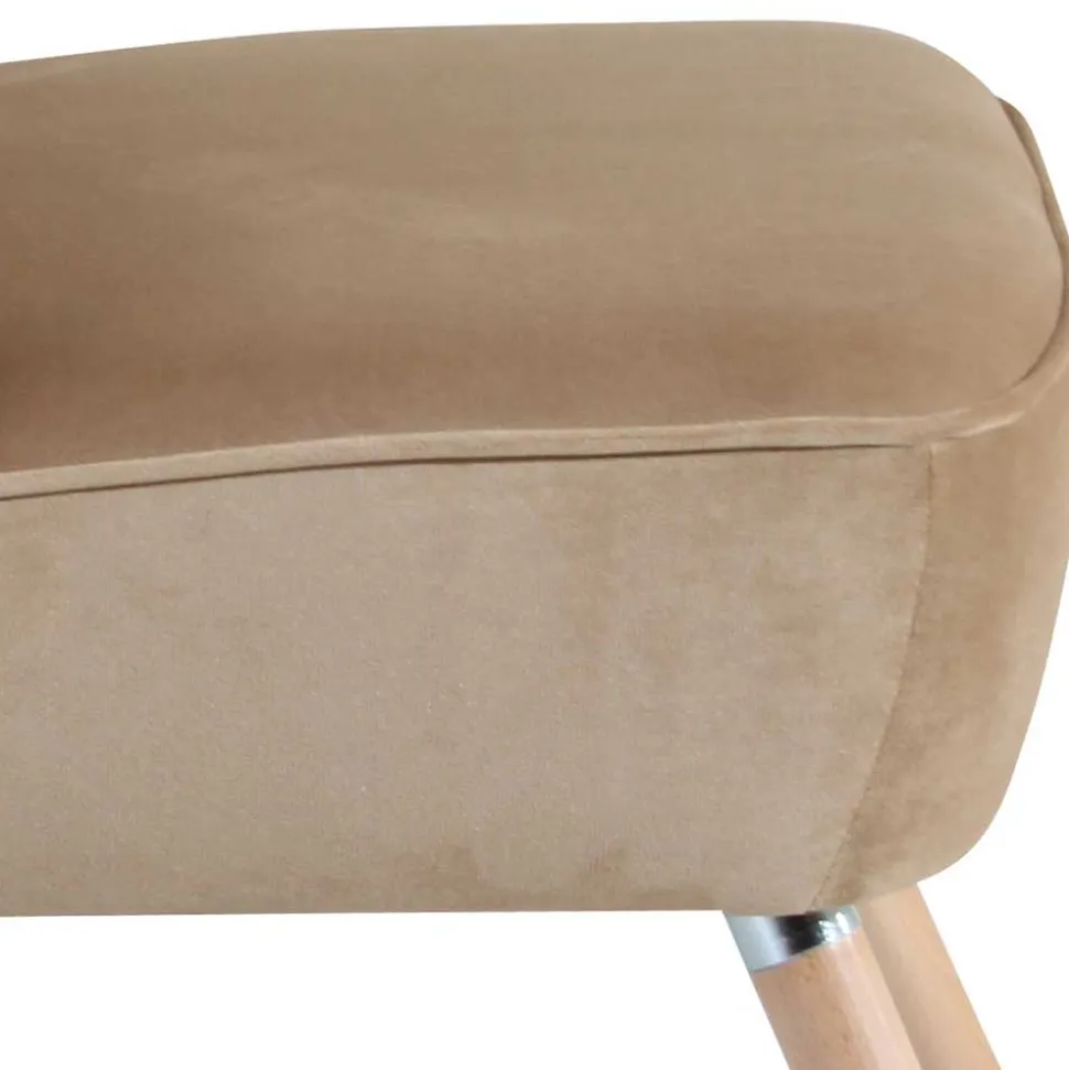 Loungesessel in Beige und Buche Natur - Lianzo