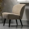 Loungestuhl aus Samt in Khaki - Griffina
