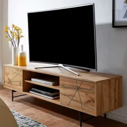 Lowboard für den Fernseher mit zwei Gerätefächern - Senba