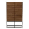 Luftiges Highboard in Nussbaumfarben - Milena